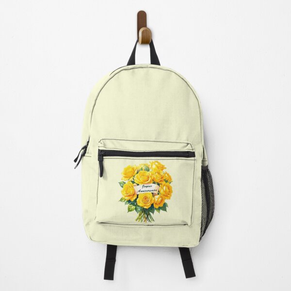 Item preview, Joyeux Anniversaire with Yellow Rose Bouquet – French Birthday Greeting designed and sold by EmeraldeaArt.