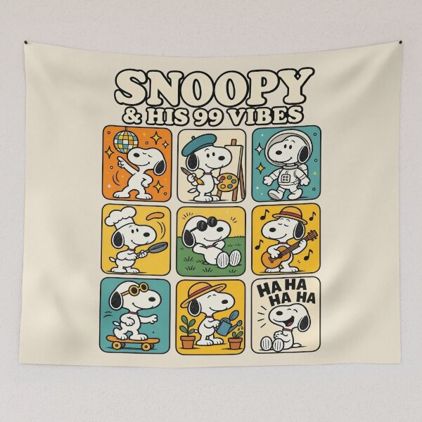 Item preview, Snoopy's 99 Vibes designed and sold by COFFEEWITHARTS.