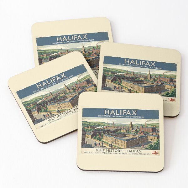 Item preview, Halifax, Yorkshire Travel Poster designed and sold by ArtworkNorth.