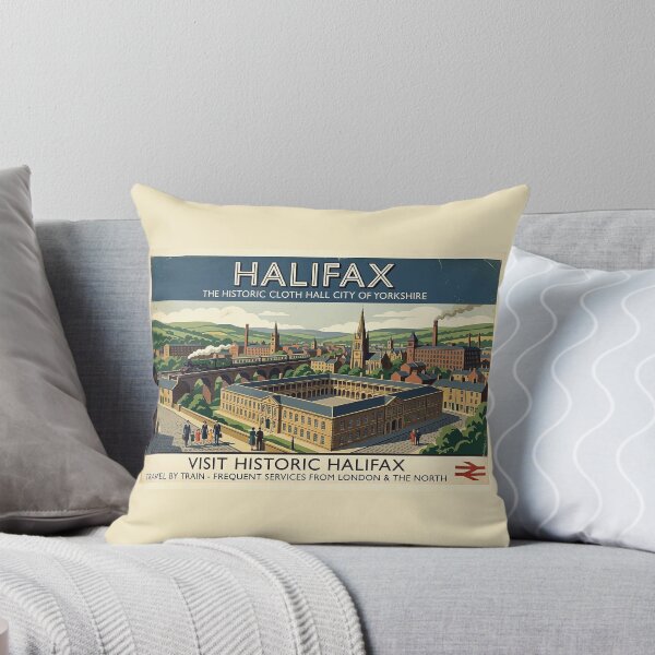 Item preview, Halifax, Yorkshire Travel Poster designed and sold by ArtworkNorth.