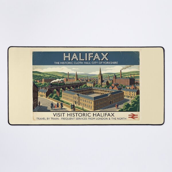 Item preview, Halifax, Yorkshire Travel Poster designed and sold by ArtworkNorth.