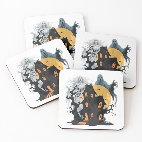 Item preview, Halloween Haunted House with Ghosts Spooky Horror Design designed and sold by iamKRUK.