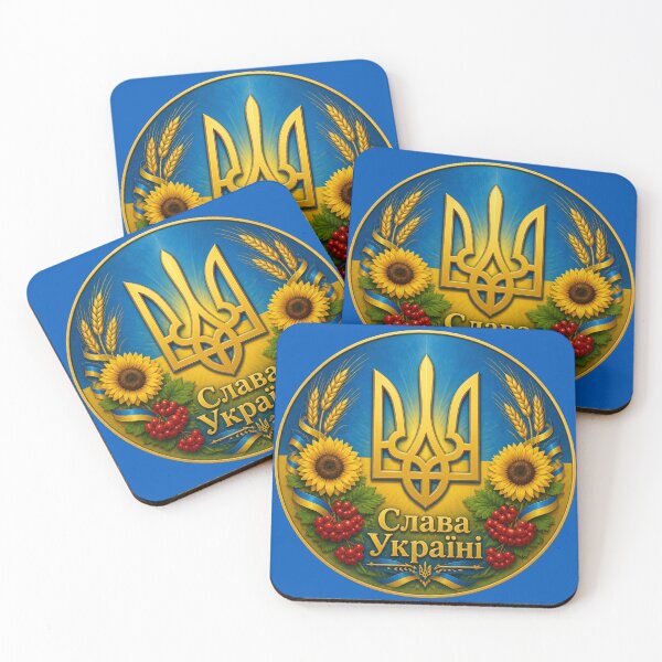 Item preview, Slava Ukraini — Ukrainian Tryzub Emblem with Sunflowers  designed and sold by The Digital Compass.