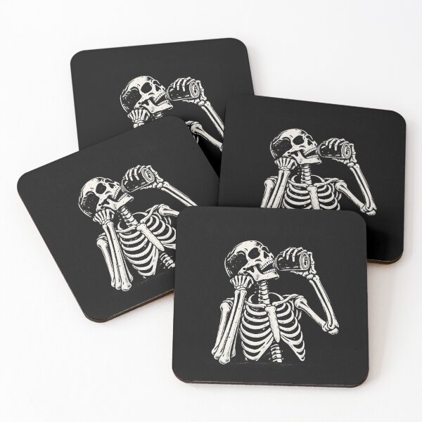 Item preview, People Are Stupid Sarcastic Skeleton Drinking Soda Can Retro Humor Design designed and sold by SmithOscarShop.