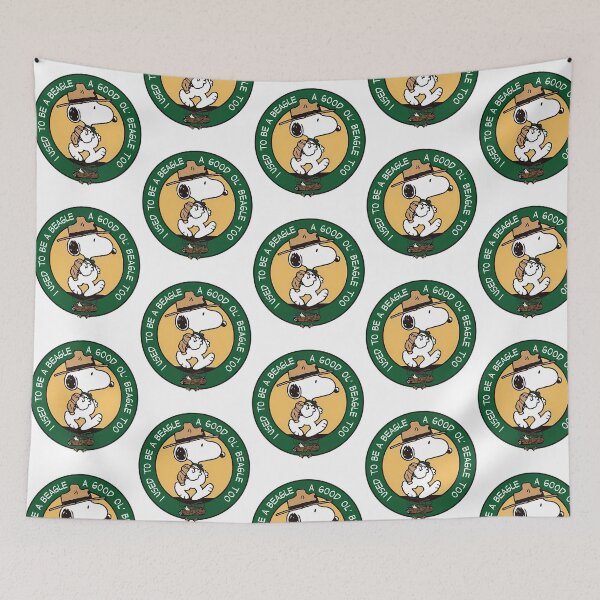 Item preview, Snoopy Beagle Scout Camping Badge designed and sold by ForRealSerial.