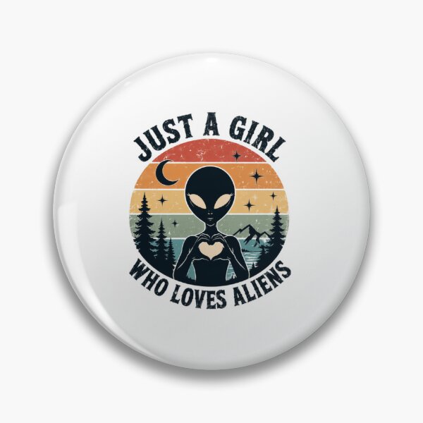 Item preview, Just A Girl Who Loves Aliens Extraterrestrial UFO Space Fan designed and sold by SkeletonsDanger.