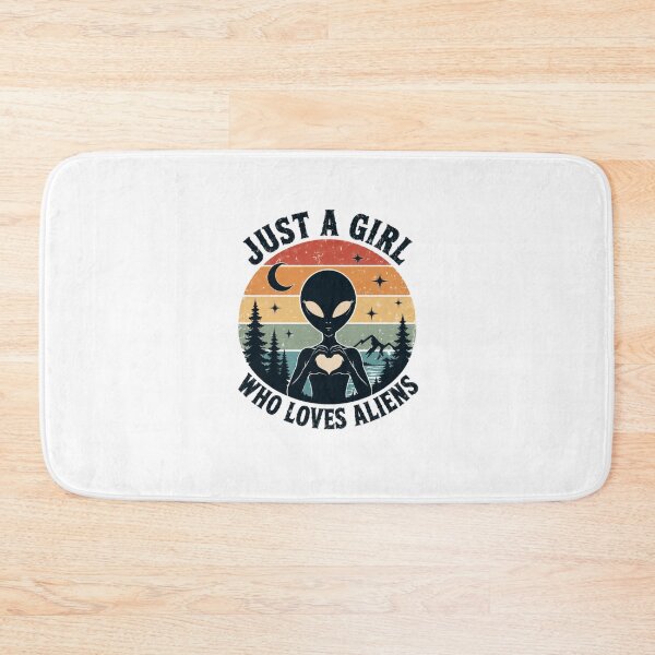 Item preview, Just A Girl Who Loves Aliens Extraterrestrial UFO Space Fan designed and sold by SkeletonsDanger.