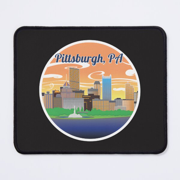 Item preview, Pittsburgh City Skyline Artistic Illustration with Iconic Landmarks designed and sold by tedicuko.