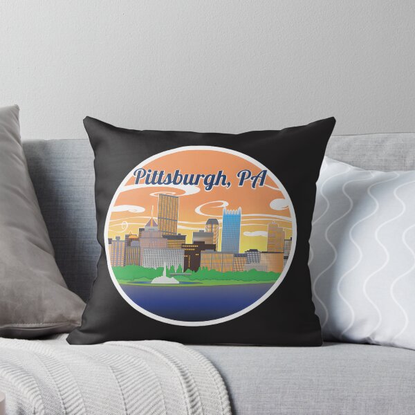 Item preview, Pittsburgh City Skyline Artistic Illustration with Iconic Landmarks designed and sold by tedicuko.