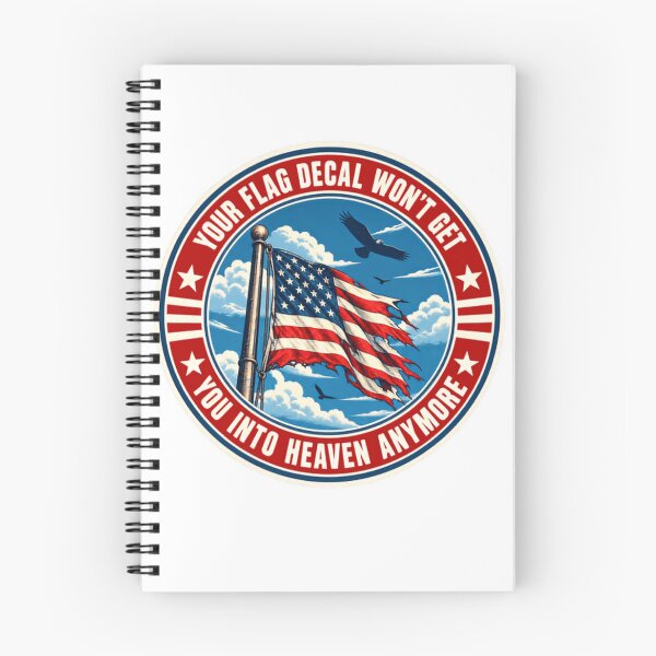Item preview, Your Flag Decal Won't Get You Into Heaven Anymore American Commentary Patriotism Critique Spiritual Statement designed and sold by SkeletonsDanger.