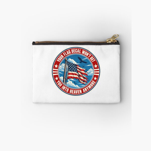 Item preview, Your Flag Decal Won't Get You Into Heaven Anymore American Commentary Patriotism Critique Spiritual Statement designed and sold by SkeletonsDanger.
