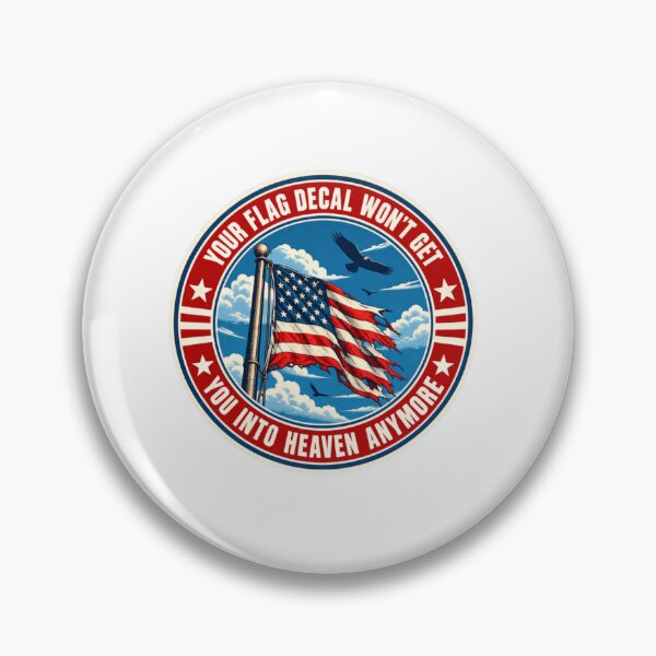 Item preview, Your Flag Decal Won't Get You Into Heaven Anymore American Commentary Patriotism Critique Spiritual Statement designed and sold by SkeletonsDanger.