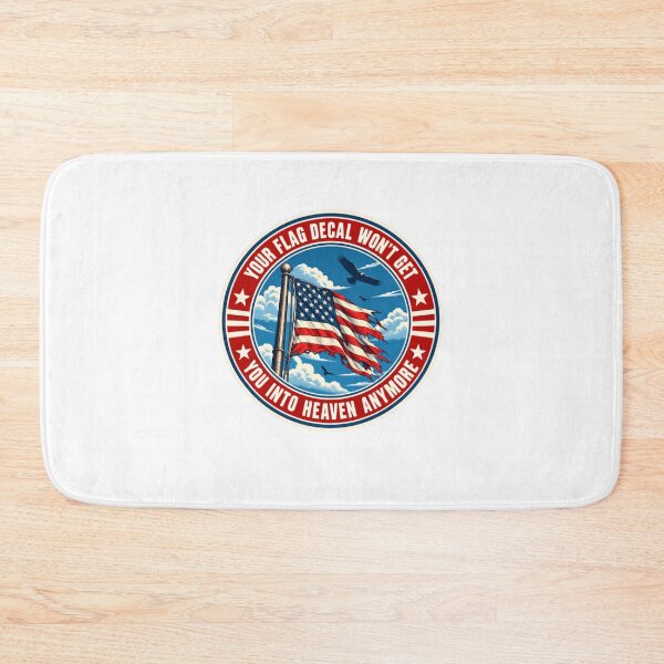 Item preview, Your Flag Decal Won't Get You Into Heaven Anymore American Commentary Patriotism Critique Spiritual Statement designed and sold by SkeletonsDanger.