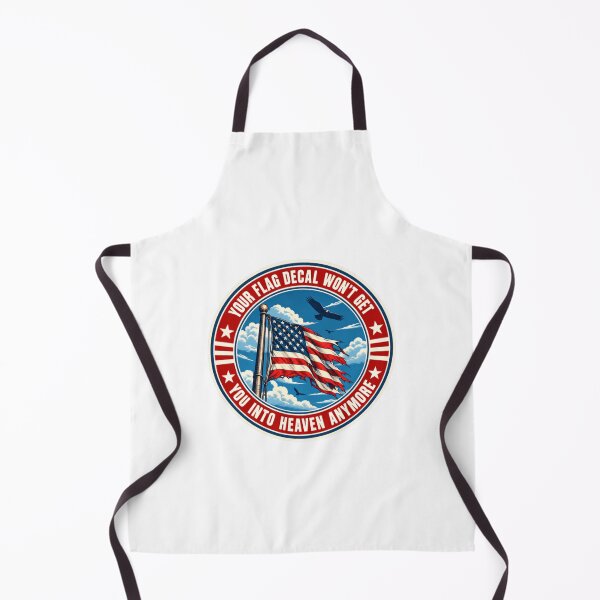 Item preview, Your Flag Decal Won't Get You Into Heaven Anymore American Commentary Patriotism Critique Spiritual Statement designed and sold by SkeletonsDanger.
