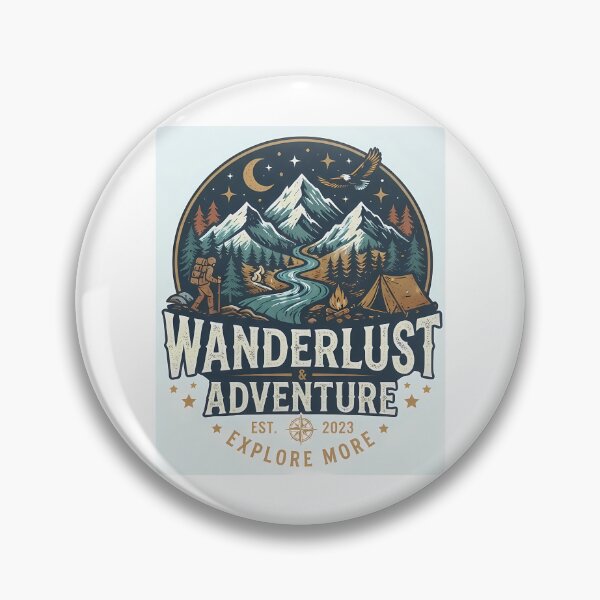Item preview, Wanderlust And Adventure Mountain Landscape designed and sold by ForRealSerial.