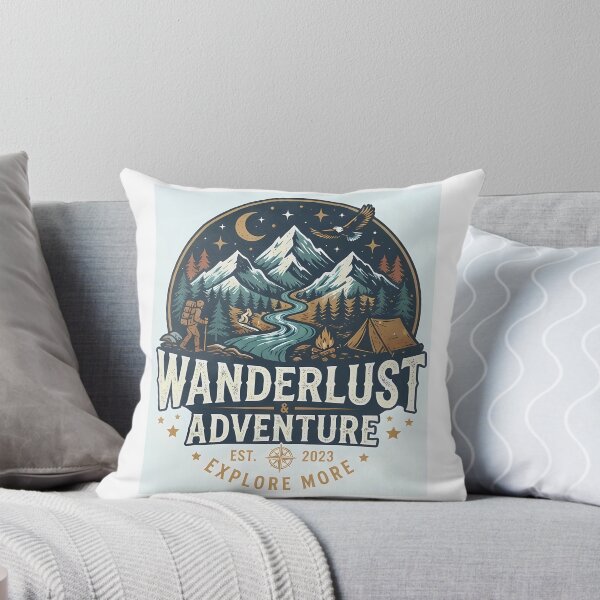 Item preview, Wanderlust And Adventure Mountain Landscape designed and sold by ForRealSerial.