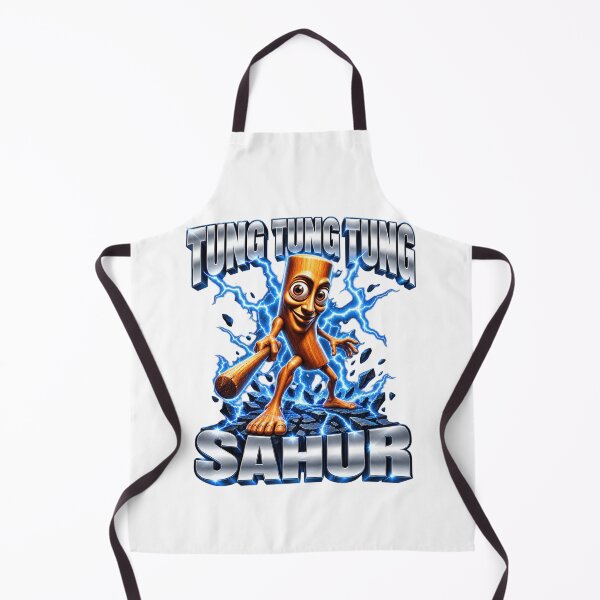 Item preview, Tung Tung Tung Sahur Funny Wooden Character Ramadan Lightning Design designed and sold by SmithOscarShop.