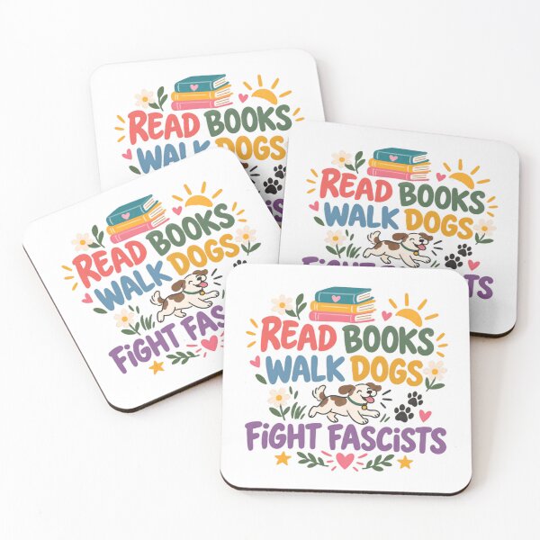 Item preview, Read Books Walk Dogs Fight Fascists Book Lover Dog Owner Activist designed and sold by JonesFlora2025.