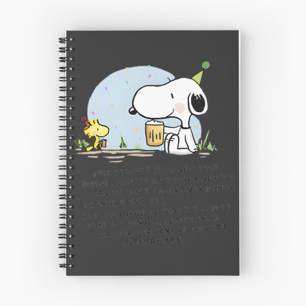 Item preview, Snoopy Celebrates a Kinder, Healthier, and Happier New Year Design designed and sold by clockneck.