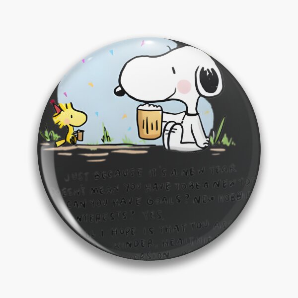 Item preview, Snoopy Celebrates a Kinder, Healthier, and Happier New Year Design designed and sold by clockneck.