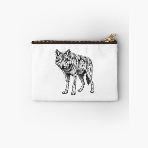 Item preview, Zombie Wolf Halloween  Spooky Undead Animal Pencil Art  designed and sold by Whimzu.
