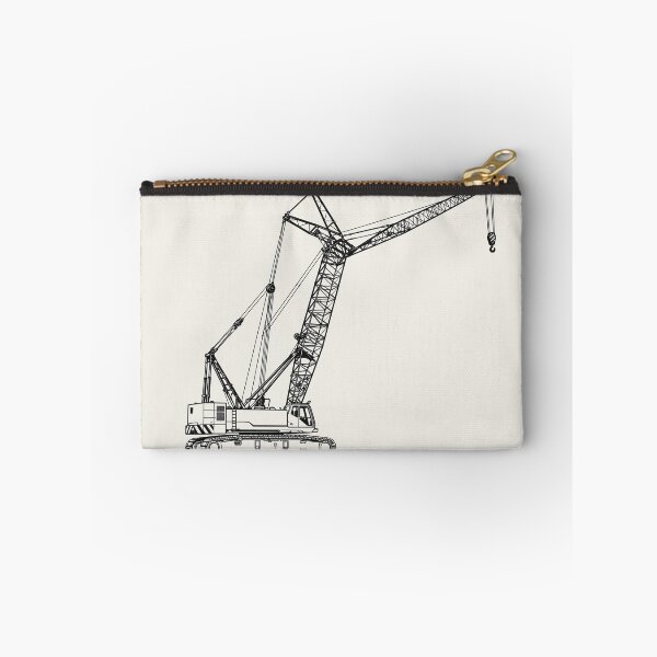 Item preview, Crawler Crane Line Art – Lattice Boom Construction Crane designed and sold by ElceMare.
