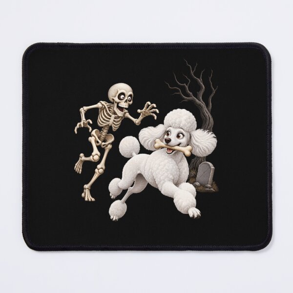 Item preview, Funny Poodle Dog Stealing Skeleton Bone Halloween designed and sold by Chromatic-Cubes.