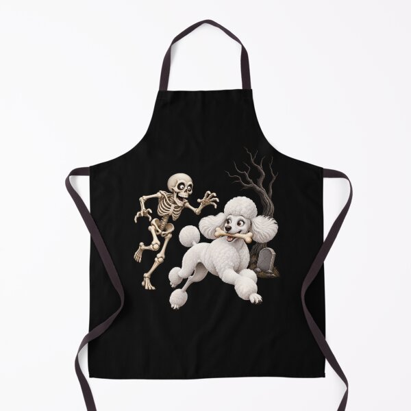 Item preview, Funny Poodle Dog Stealing Skeleton Bone Halloween  designed and sold by Chromatic-Cubes.