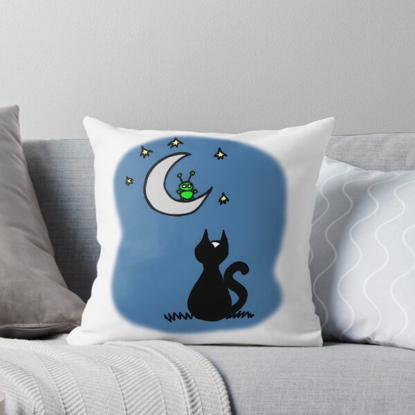 Item preview, The Cat and the Alien - Whimsical Space Adventure Illustration designed and sold by gabriel1309.