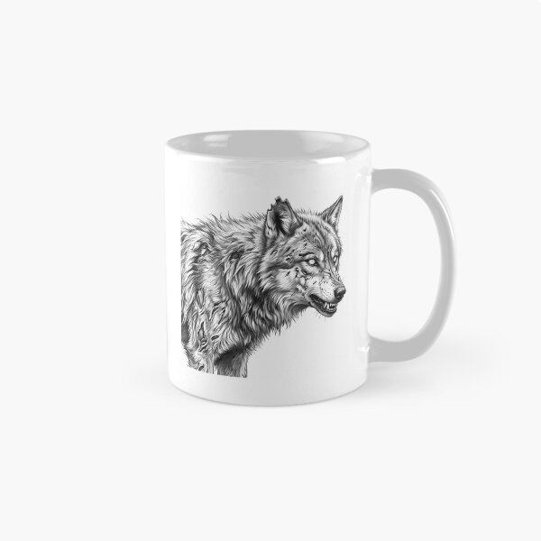 Item preview, Zombie Wolf Halloween  Spooky Undead Animal Pencil Art designed and sold by Whimzu.
