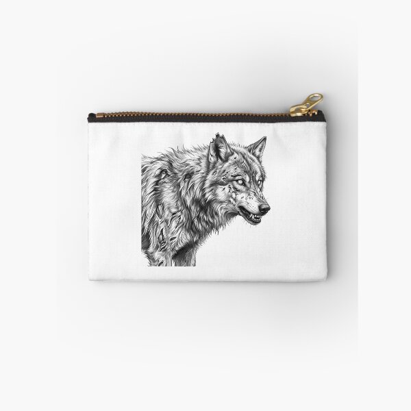 Item preview, Zombie Wolf Halloween  Spooky Undead Animal Pencil Art designed and sold by Whimzu.