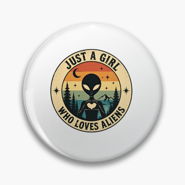 Item preview, Just A Girl Who Loves Aliens Extraterrestrial UFO Female Enthusiast designed and sold by SkeletonsDanger.