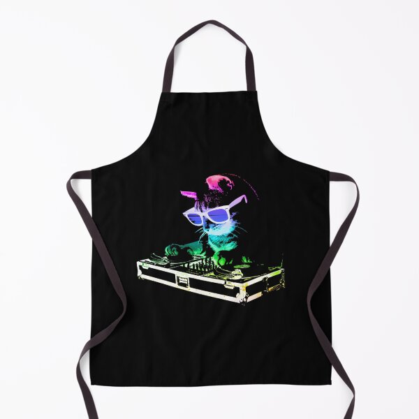 Item preview, Colorful Rainbow DJ Cat Design Featuring a House Cat with Headphones and Turntables designed and sold by gabriel1309.