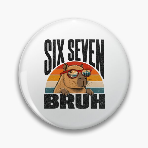 Item preview, Six Seven Bruh Capybara Meme Funny Animal Enthusiast designed and sold by HumansStuck12.