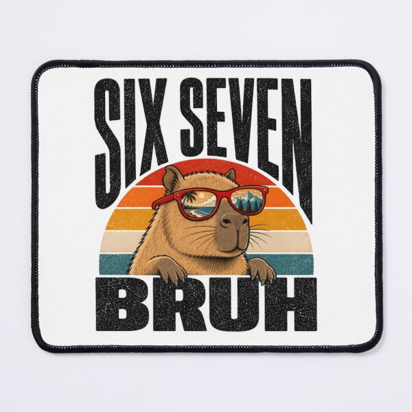 Artikelvorschau, Six Seven Bruh Capybara Meme Lustiges Tierliebhaber entworfen und verkauft von HumansStuck12.
