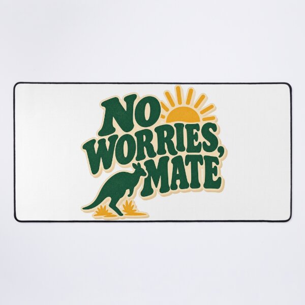 Item preview, No Worries Mate Australian Vintage Quote Design designed and sold by Atlant11.