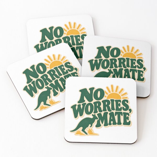 Item preview, No Worries Mate Australian Vintage Quote Design designed and sold by Atlant11.