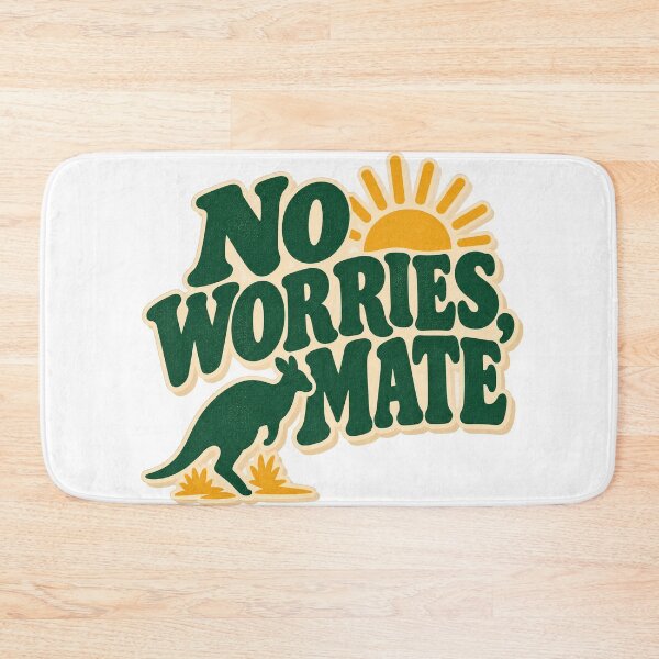 Item preview, No Worries Mate Australian Vintage Quote Design designed and sold by Atlant11.