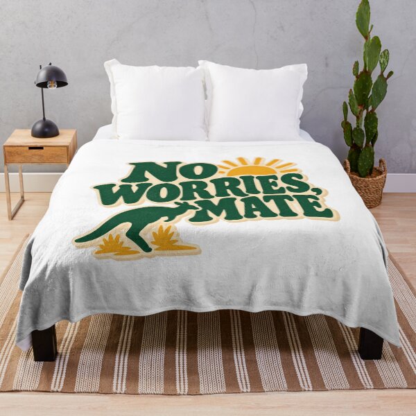 Item preview, No Worries Mate Australian Vintage Quote Design designed and sold by Atlant11.