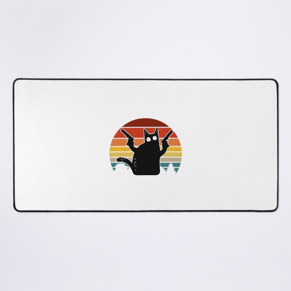 Item preview, Vintage Retro Black Cat Pew Pew Madafakas Funny Cartoon Cat Laser Gun Illustration designed and sold by gabriel1309.