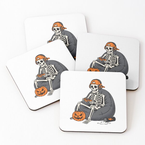 Item preview, Skeleton Gamer Beanbag Pumpkin Art designed and sold by Dmo3HarkoArt.