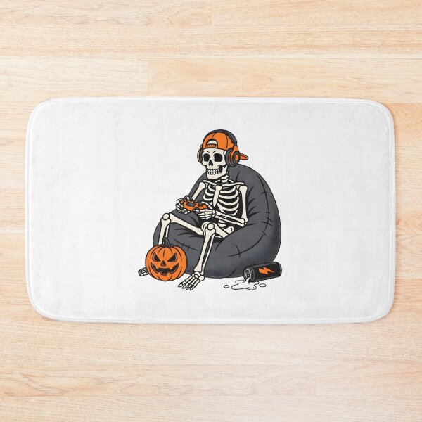 Item preview, Skeleton Gamer Beanbag Pumpkin Art designed and sold by Dmo3HarkoArt.