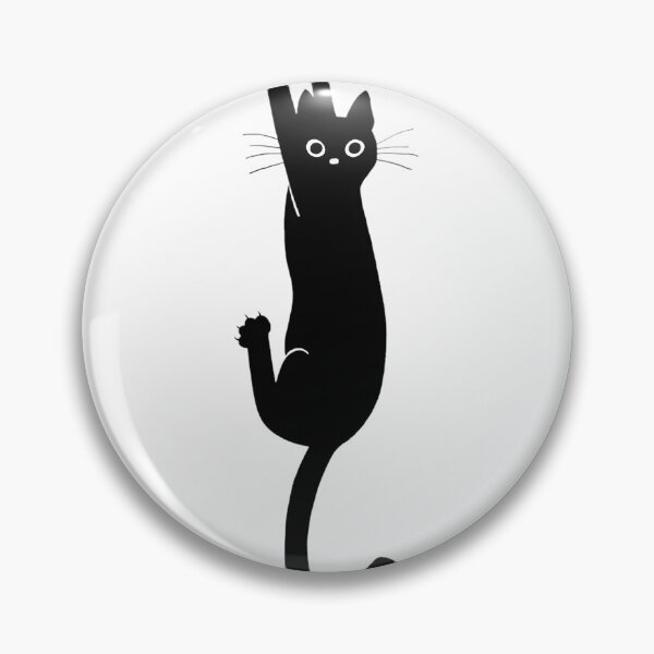Item preview, Black Cat Clinging Art Illustration for Cat Lovers and Animal Enthusiasts designed and sold by gabriel1309.