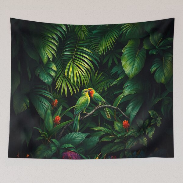 Item preview, Two Tropical Birds in the Jungle at Night designed and sold by Ray's Photos & Art.