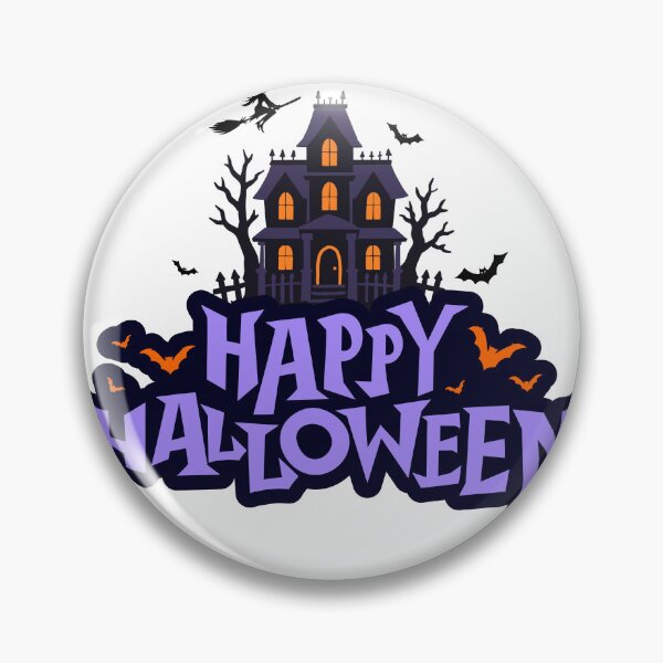 Item preview, Happy Halloween Haunted House and Bats designed and sold by Ceylo Art.