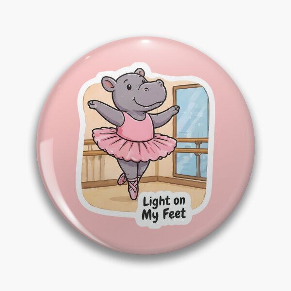 Item preview, Cute Hippo Ballerina – Light on My Feet Dance Gift designed and sold by Isliath.