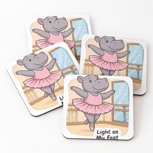 Item preview, Cute Hippo Ballerina – Light on My Feet Dance Gift designed and sold by Isliath.