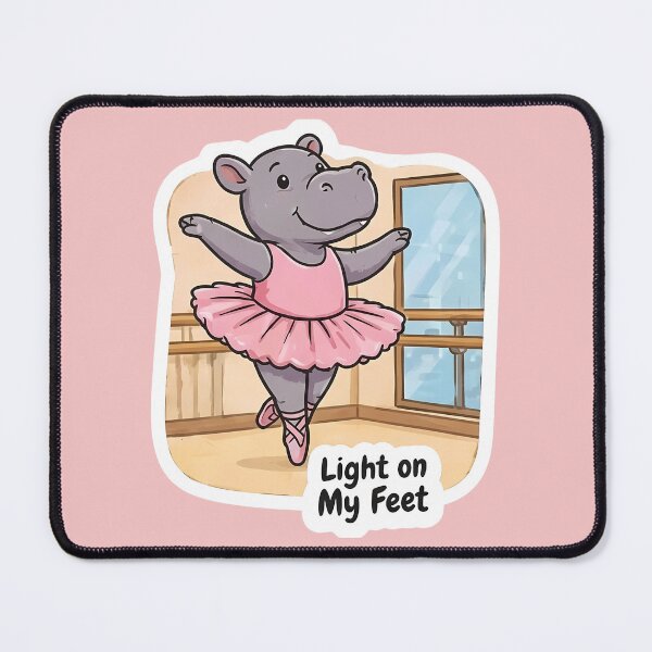Item preview, Cute Hippo Ballerina – Light on My Feet Dance Gift designed and sold by Isliath.