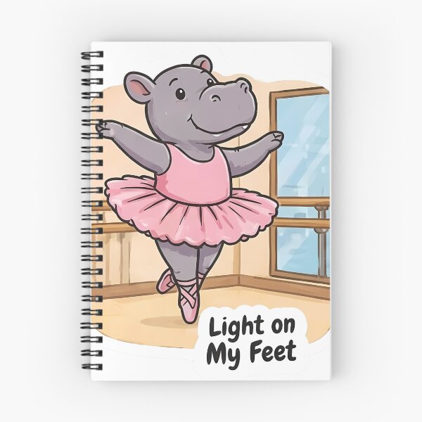 Item preview, Cute Hippo Ballerina – Light on My Feet Dance Gift designed and sold by Isliath.