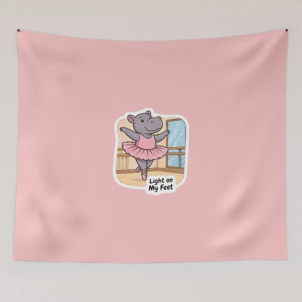 Item preview, Cute Hippo Ballerina – Light on My Feet Dance Gift designed and sold by Isliath.